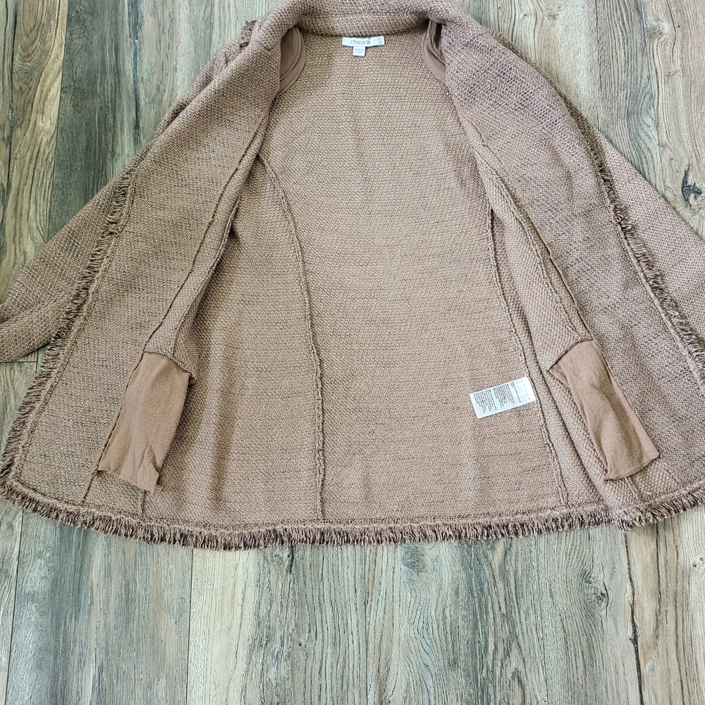 Chico's Women's Fringed Blazer Jacket - Picture 15 of 16